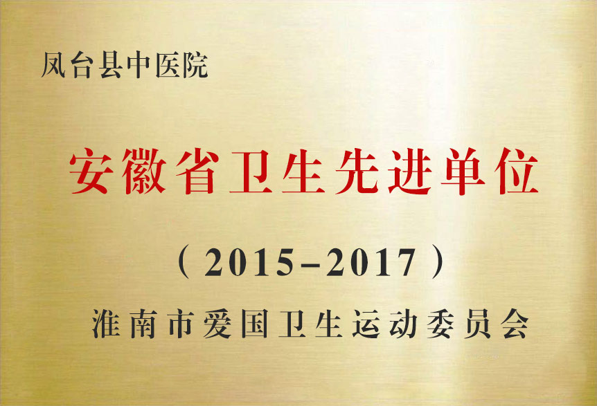 2015-2017安徽省衛(wèi)生先進(jìn)單位